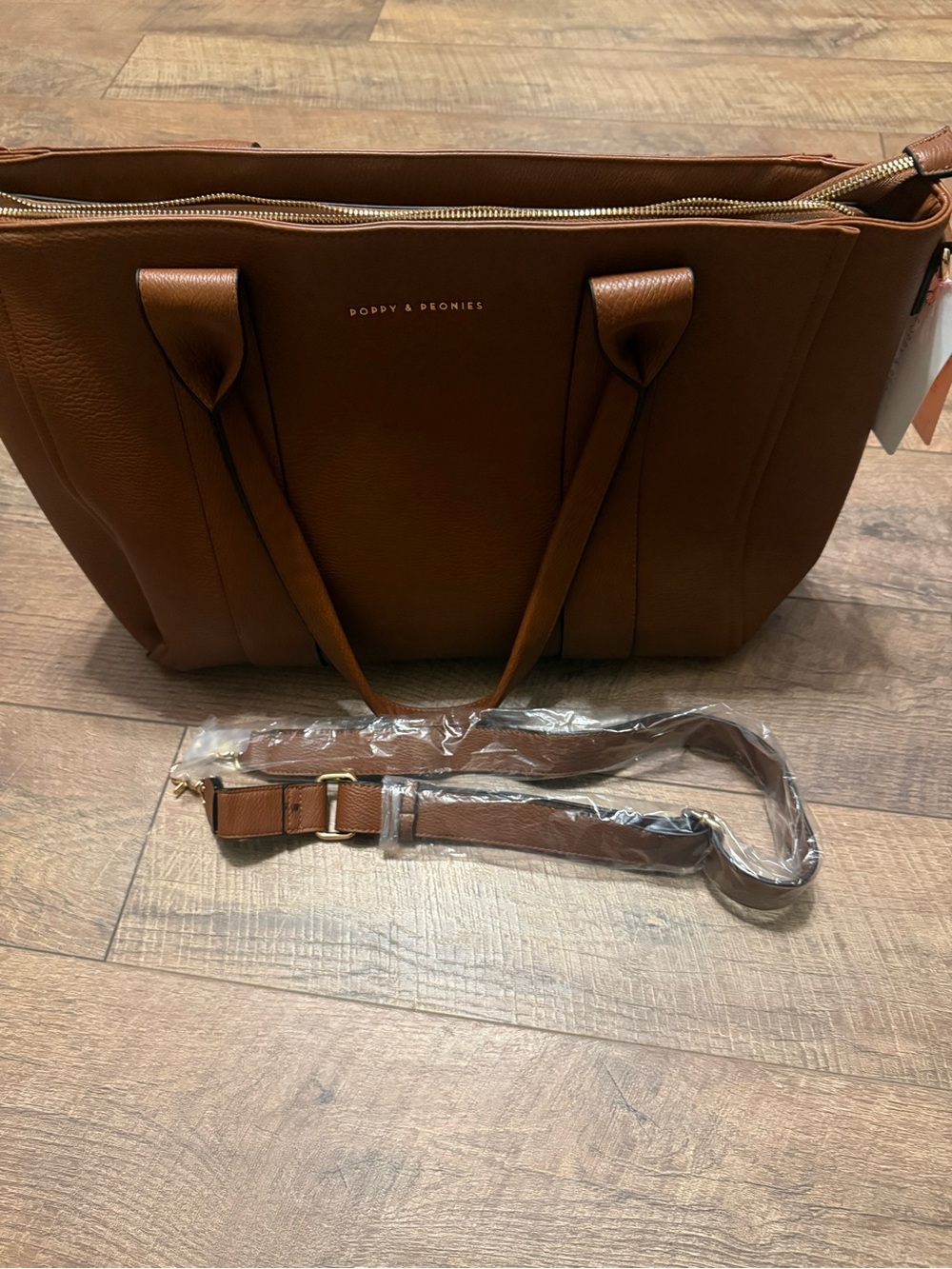 Poppy & Peonies Multitasker Chestnut tote bag - Picture 5 of 8